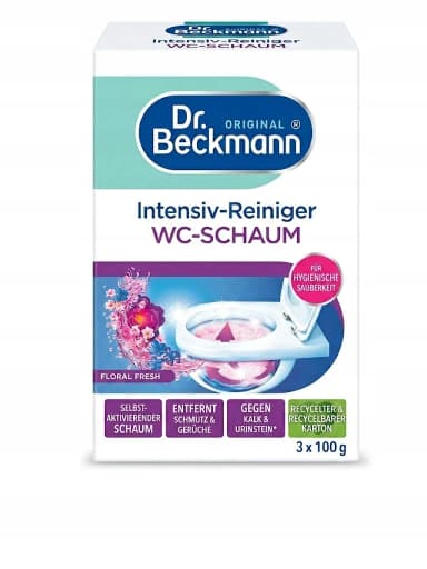 Dr. Beckmann intenzivní čisticí pěna na WC Floral Fresh, 3 × 100 g