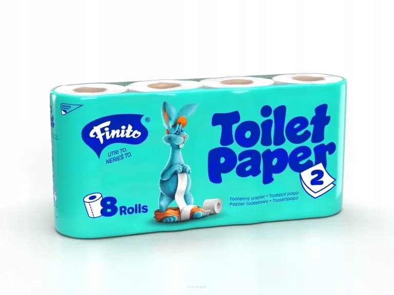 Finito bílý toaletní papír, 2vrstvý, 8 rolí