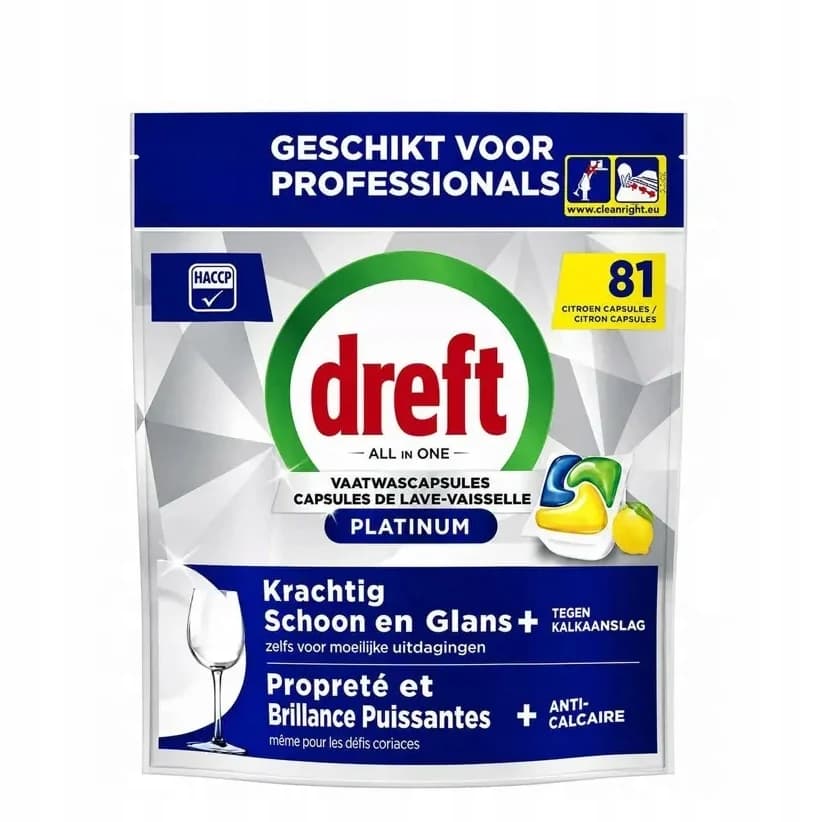 Dreft Platinum Citron kapsle do myčky, 81 ks