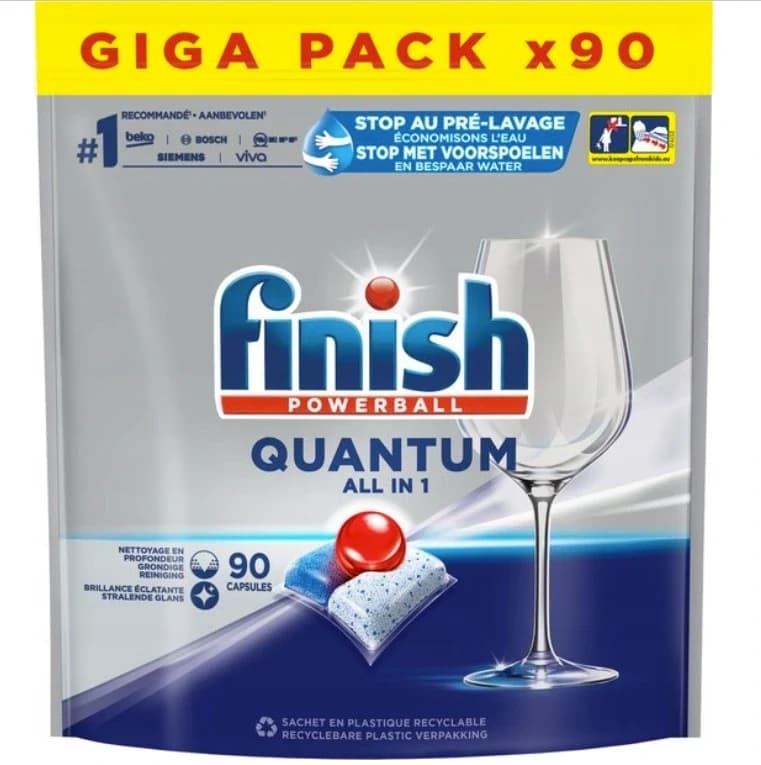 Finish Powerball Quantum All in 1 Regular kapsle do myčky, 90 ks