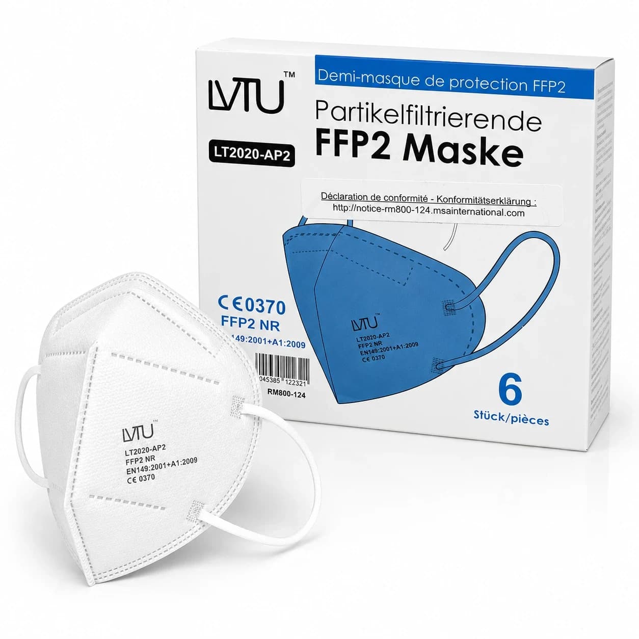 LVTU antismogová polomaska FFP2, 6 ks