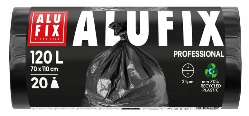 Odpadkové pytle ALUFIX Professional 70x110cm, 120l 20 ks černé