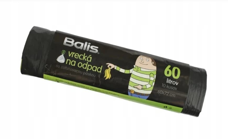 Pytle na odpadky Balis 60L 10ks, se zatahovací páskou