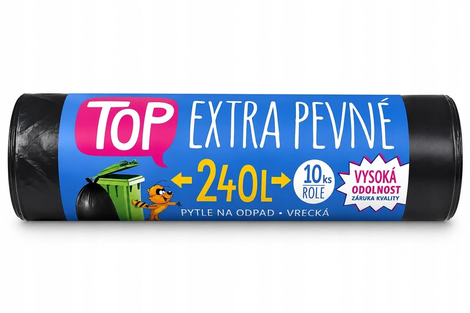 Vipor TOP extra pevné černé pytle na odpad 240 l, 10 ks