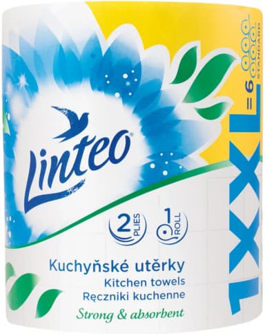 Linteo kuchyňské utěrky Extra Long - 2-vrstvé, 60m 1 role