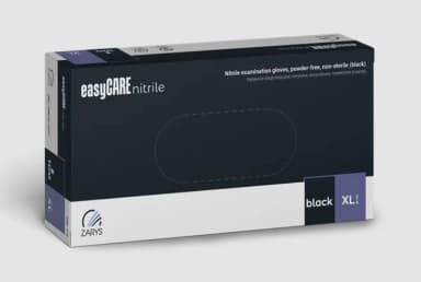 Nitrilové rukavice Zarys easyCARE černé, XL 100 ks