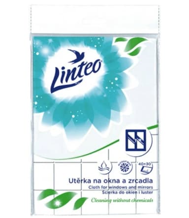 Linteo utierka z mikrovlákna na okna a zrcadla 1ks