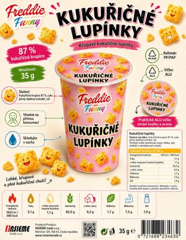 Kukuřičné lupínky Freddie Snack - 35g