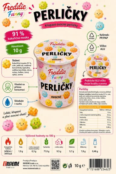 Kukuřičné perličky Freddie Snack - 10g