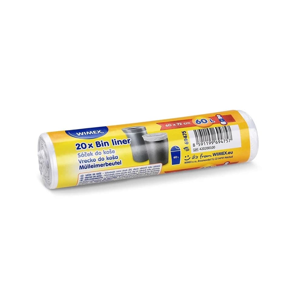 Sáčky do koše WIMEX 60 l, role 20 ks