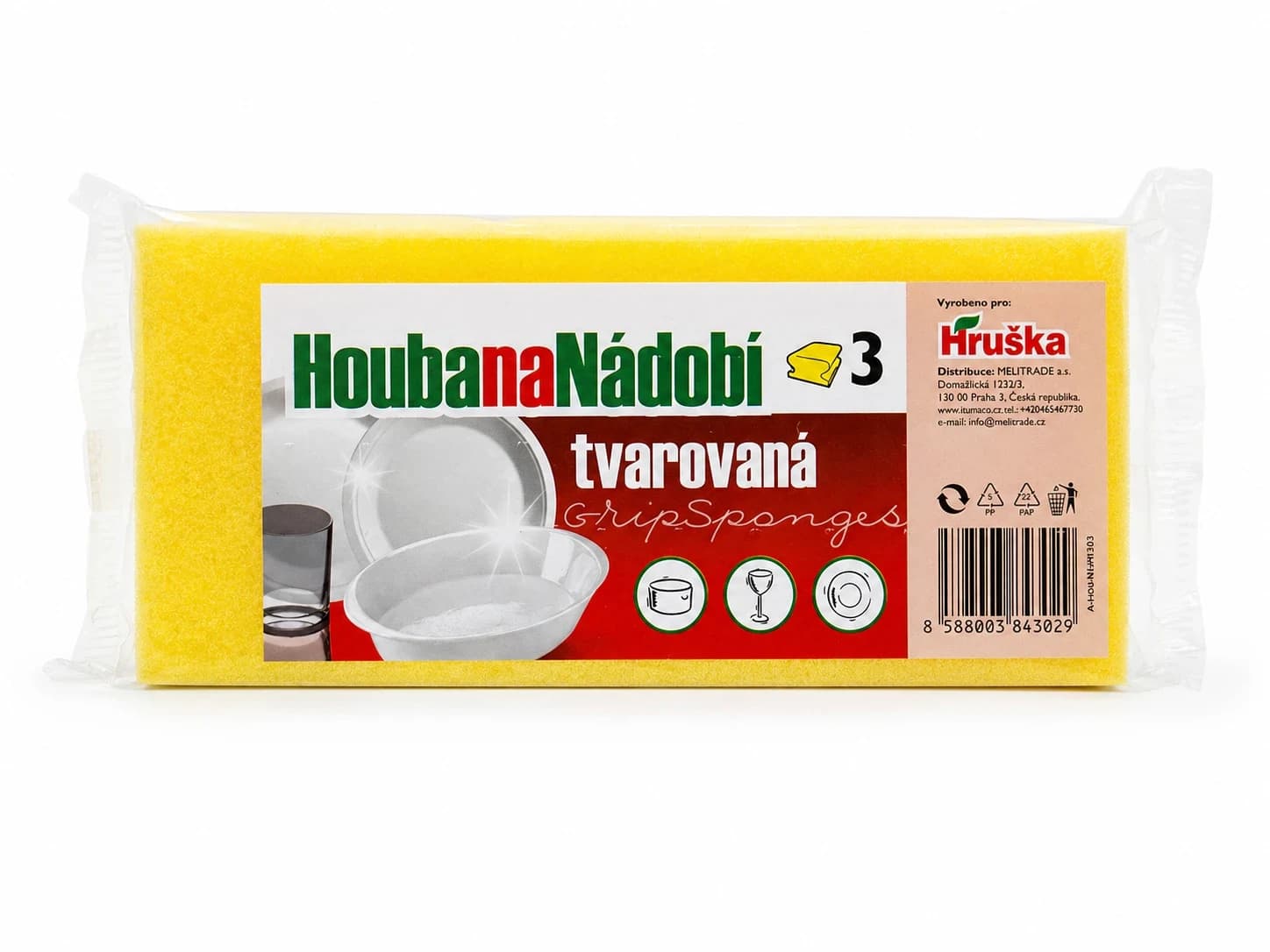 Houbička na nádobí tvarovaná Melitrade - 3ks