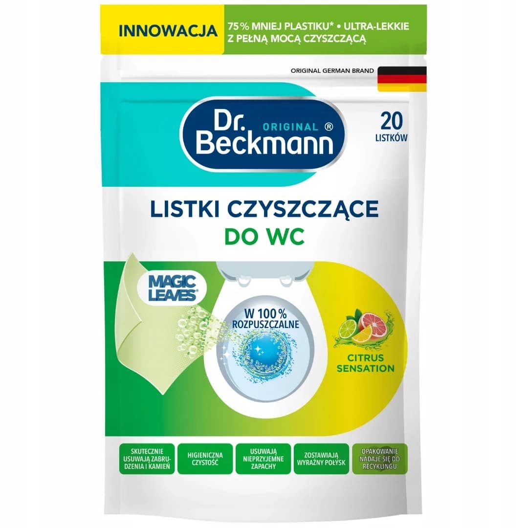 Dr. Beckmann čisticí listy na WC Citrus Sensation, 20 ks