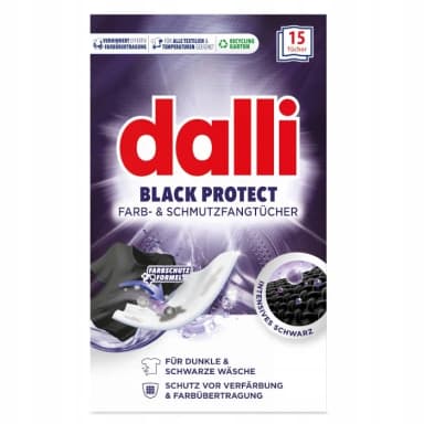 Dalli Black Protect ubrousky pro tmavé prádlo, 15 ks