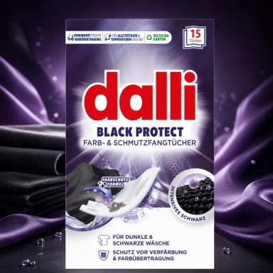 Dalli Black Protect ubrousky pro tmavé prádlo, 15 ks