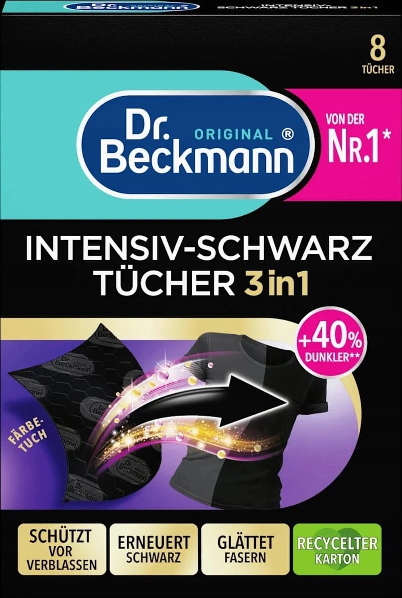 Dr. Beckmann ubrousky pro obnovu tmavých barev, 8 ks
