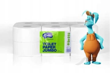 Finito Jumbo toaletní papír bílý, 2vrstvý, 100 m, 12 rolí