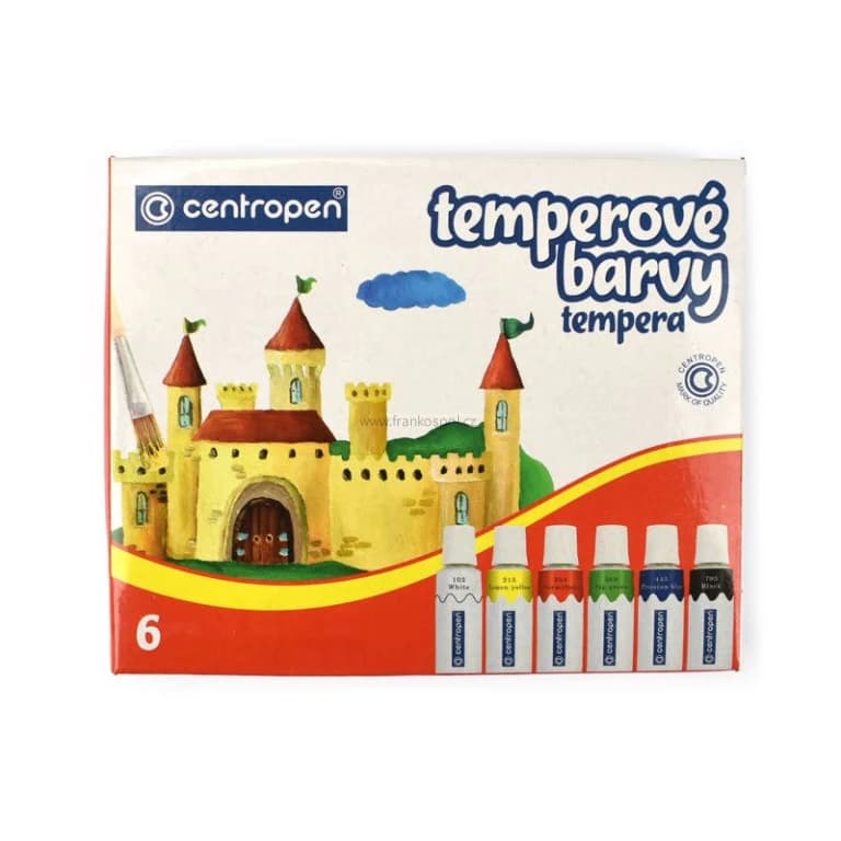 Temperové barvy CENTROPEN 9550, 6 barev