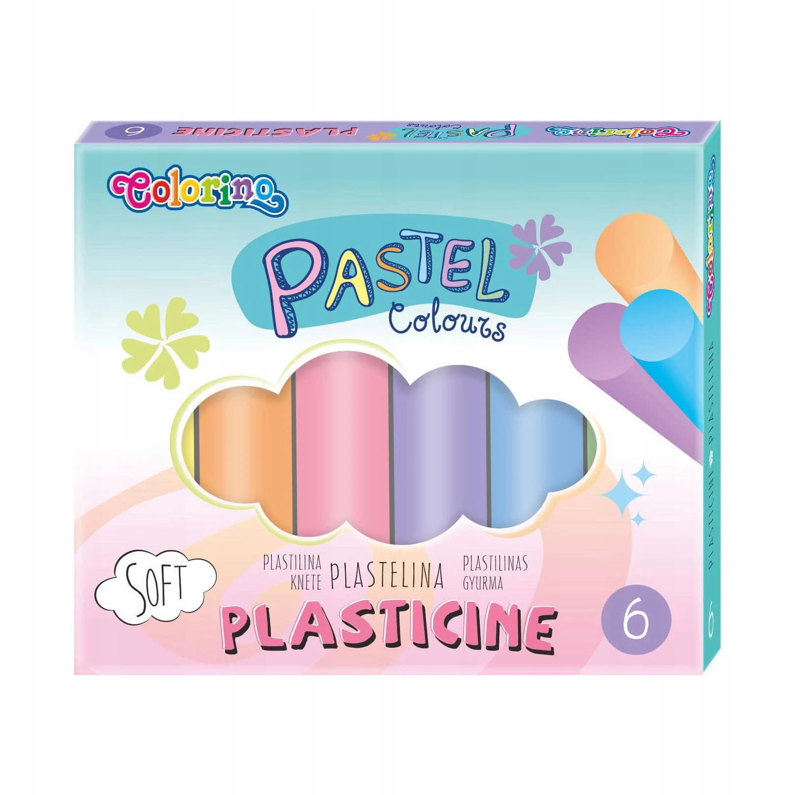 Colorino Pastel plastelína, 6 pastelových barev