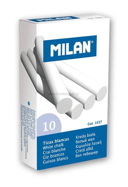 Školní křídy MILAN, bílé, 10 ks