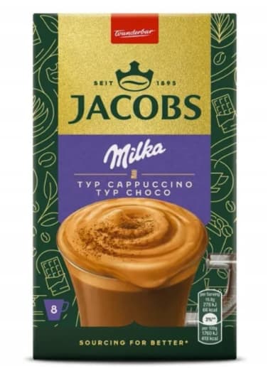 Jacobs Choco Cappuccino s čokoládou Milka, 400 g