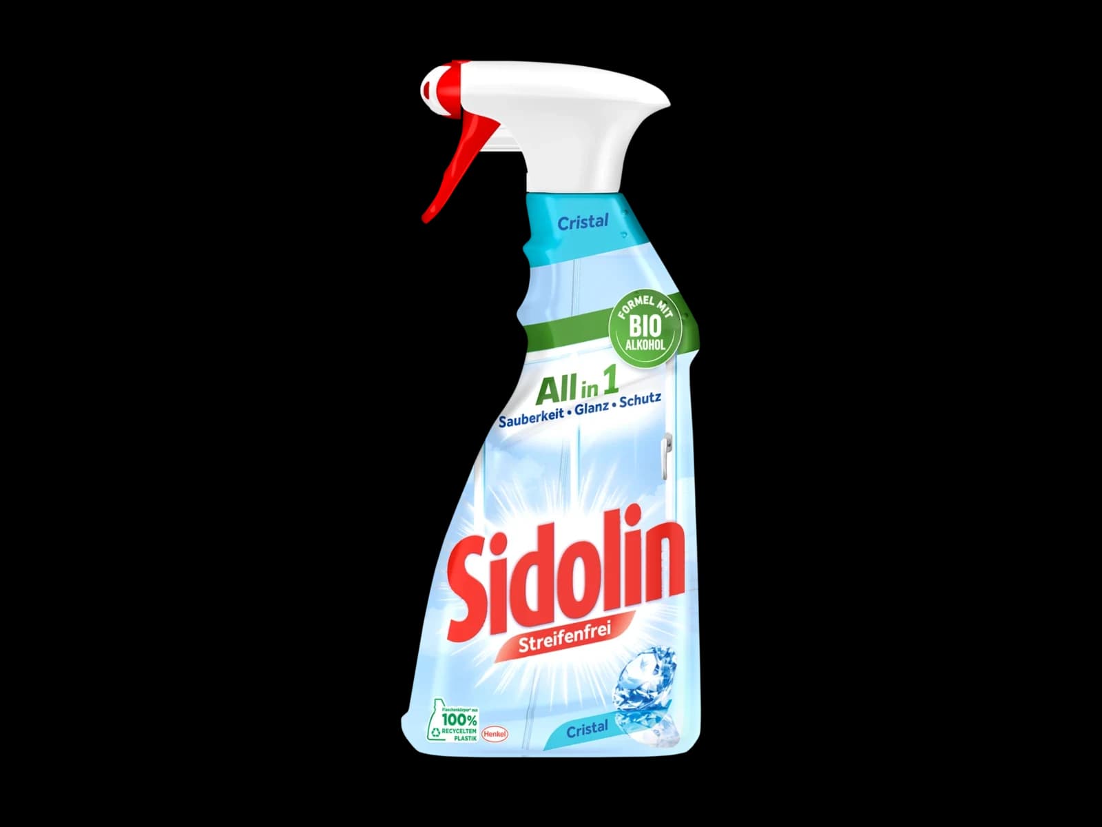 Sidolin Cristal All in 1 čistič skla s bio-alkoholem, 500 ml