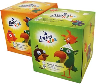 Linteo Kids papírové kapesníky, 2vrstvé, 80 ks