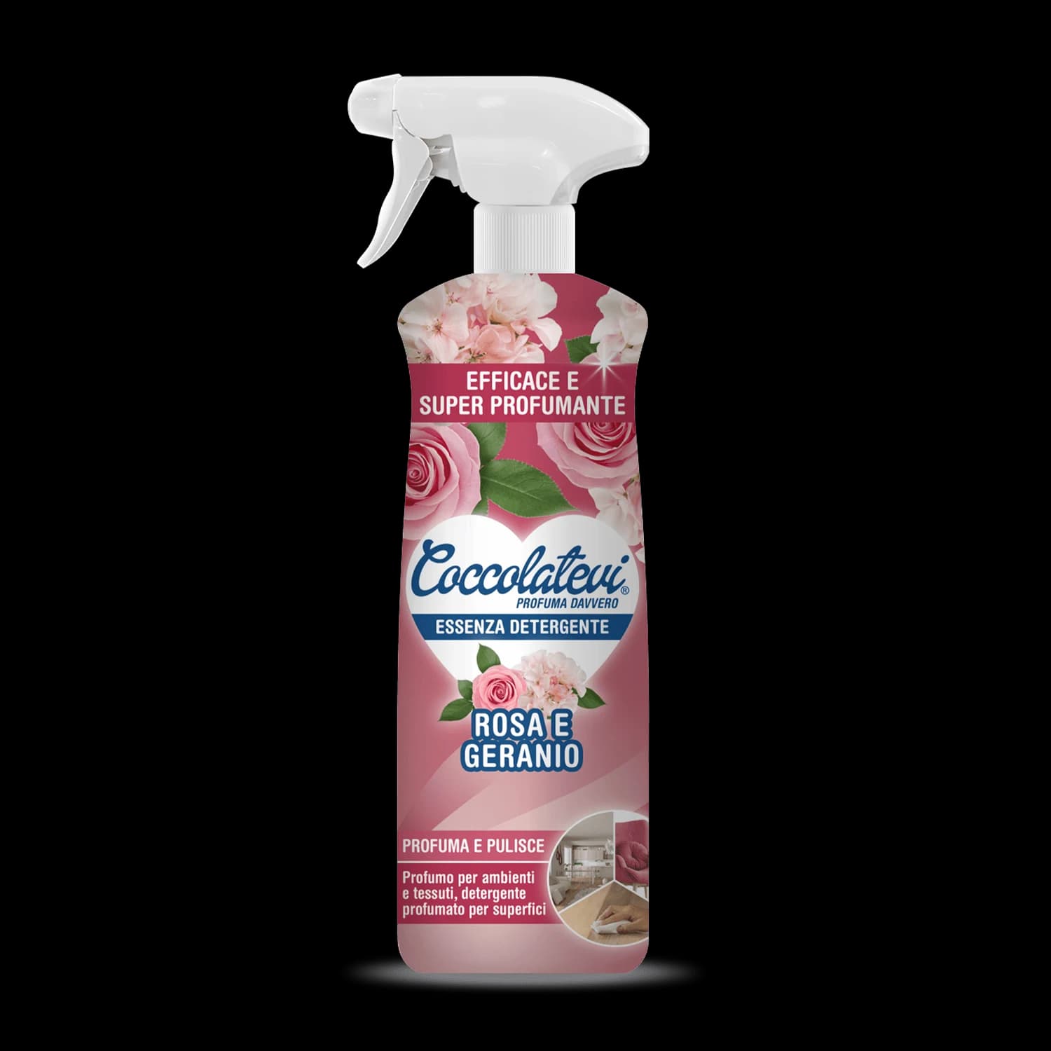 Coccolatevi Essenza univerzální čistič Růže a pelargonie, 750 ml