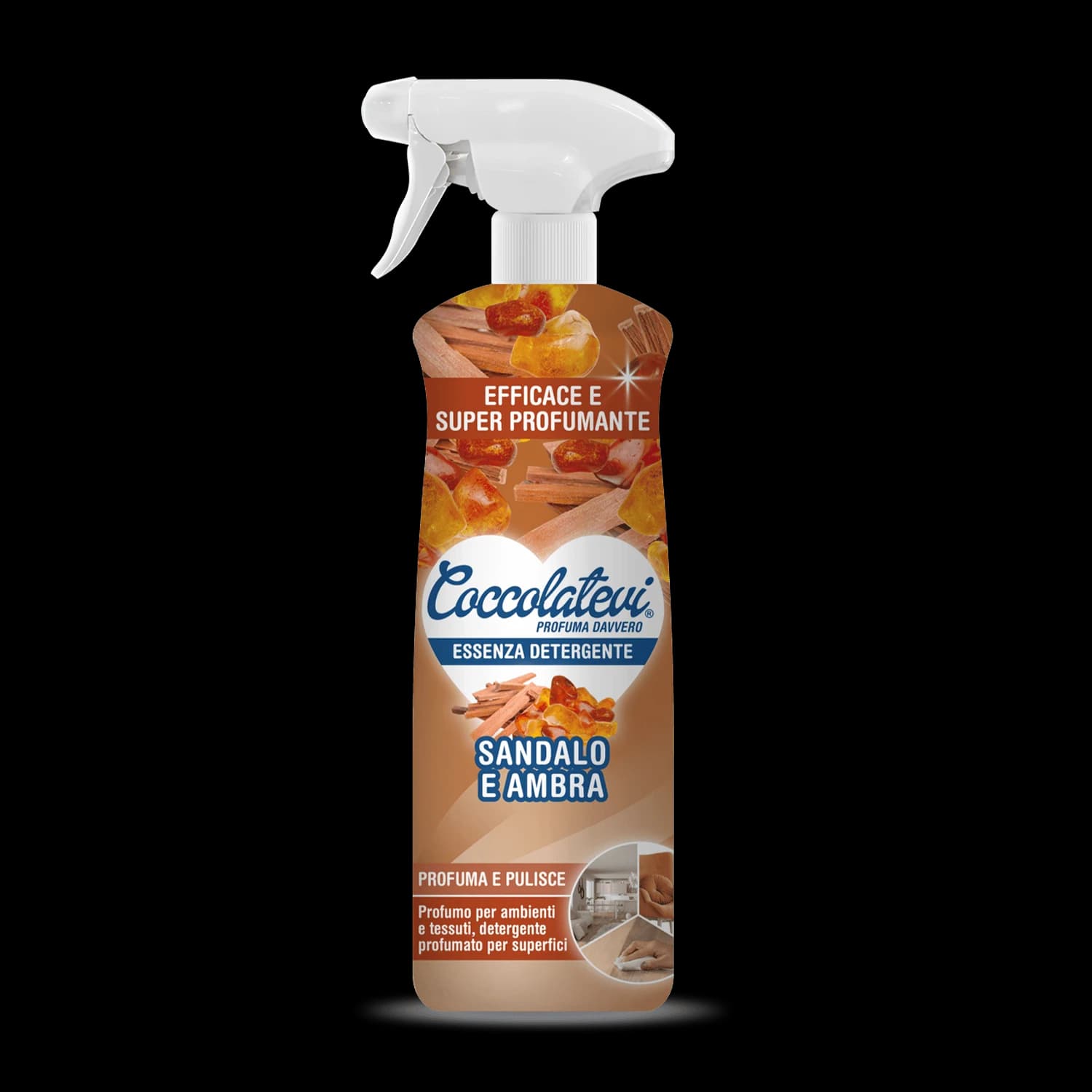 Coccolatevi Essenza univerzální čistič Santalové dřevo a ambra, 750 ml