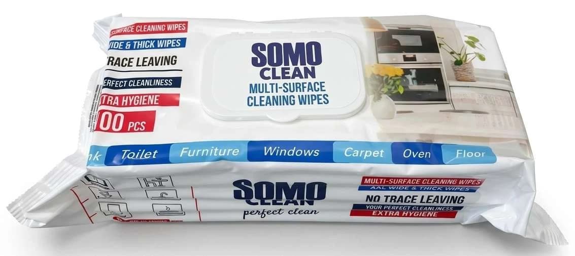Somo Clean XXL univerzální vlhčené čisticí ubrousky, 100 ks