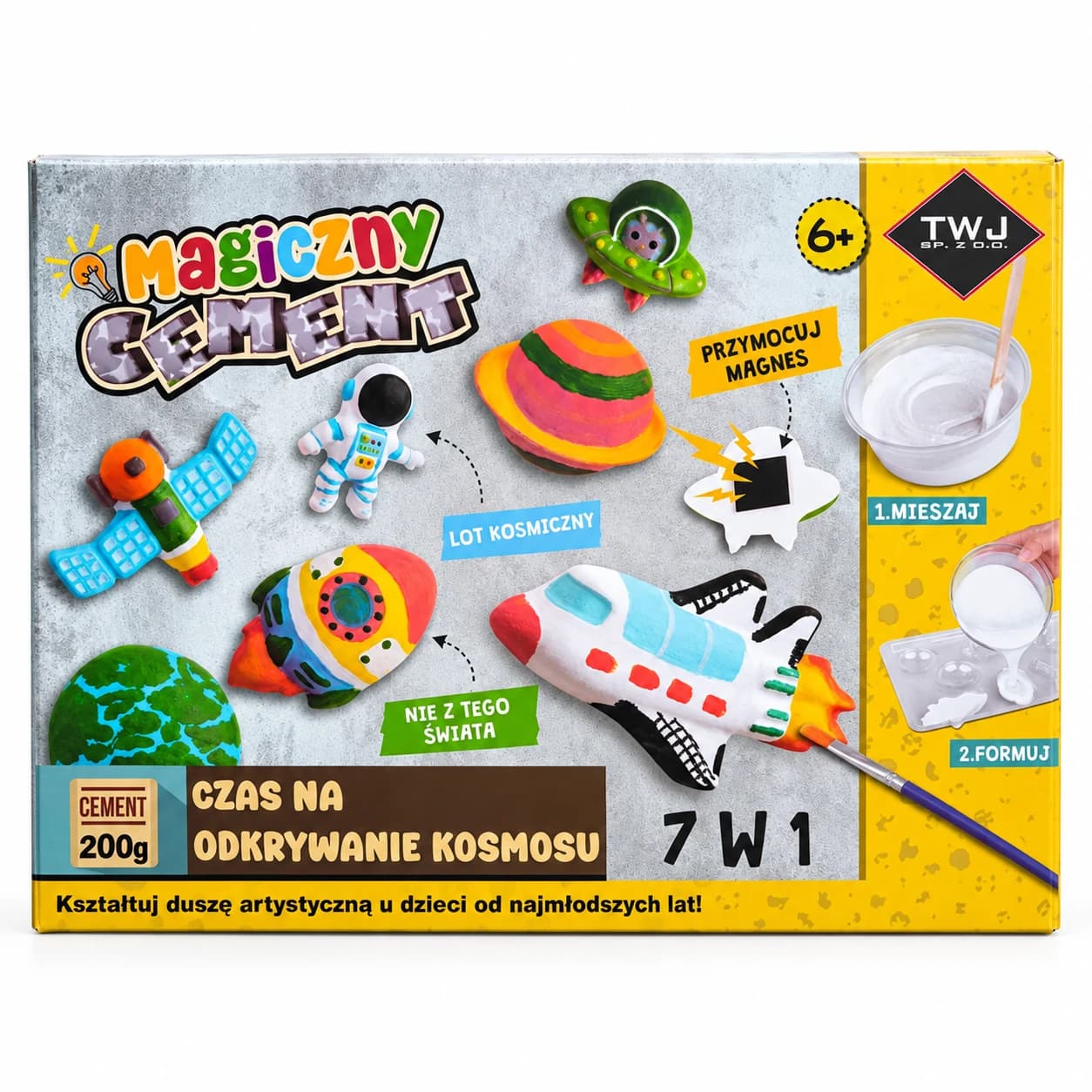 Kreativní sada Kouzelný cement, objevování vesmíru