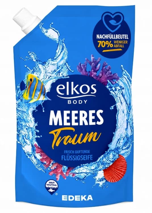 Elkos tekuté mýdlo Mořský sen, náhradní náplň, 1 l
