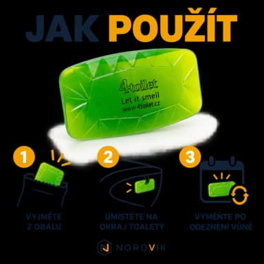 4Toilet vonná závěska na WC Borovice, 1 ks, návod k použití