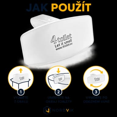 4Toilet vonná závěska na WC Citrón, 1 ks, návod k použití