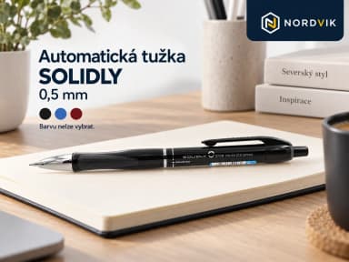 Automatická tužka SOLIDLY, 0,5 mm, mix barev, produktová fotografie v prostředí Nordvik