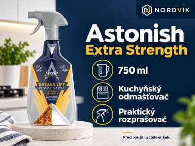 Astonish Specialist Extra Strength odmašťovač, 750 ml, produktová infografika