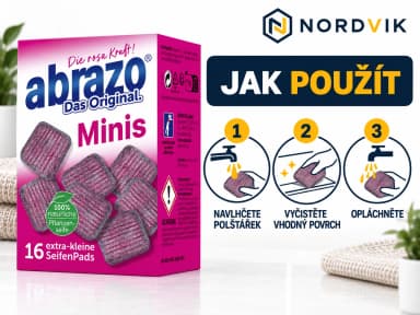 Abrazo abrazolino Mini-Pads mýdlové drátěnky, 16 ks, návod k použití