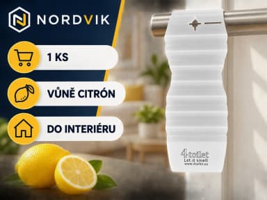 4Toilet vonná závěska do interiéru Citrón, 1 ks, produktová infografika