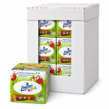 Linteo Kids papírové kapesníky, 2vrstvé, 80 ks