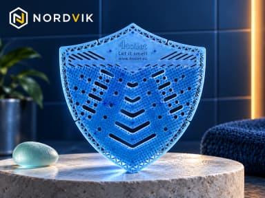 4Toilet SHIELD vonné sítko do pisoáru Oceán, 2 ks, produktová fotografie v prostředí Nordvik