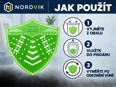 4Toilet SHIELD vonné sítko do pisoáru Kiwi s grapefruitem, 2 ks, návod k použití