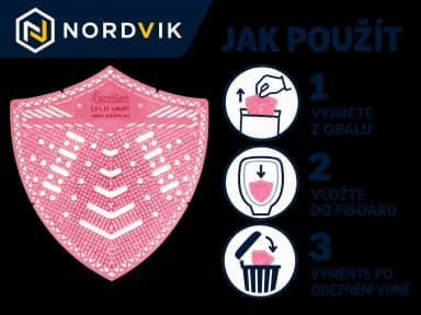 4Toilet SHIELD vonné sítko do pisoáru Meloun, 2 ks, návod k použití