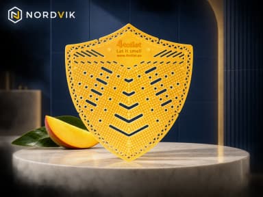 4Toilet SHIELD vonné sítko do pisoáru Mango, 2 ks, produktová fotografie v prostředí Nordvik