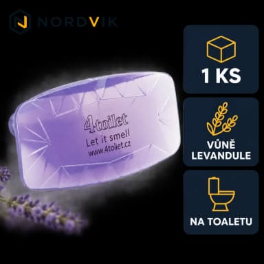 4Toilet vonná závěska na WC Levandule, 1 ks, produktová infografika