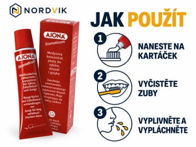 Ajona Stomaticum koncentrovaná zubní pasta, 25 ml, návod k použití