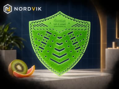 4Toilet SHIELD vonné sítko do pisoáru Kiwi s grapefruitem, 2 ks, produktová fotografie v prostředí Nordvik