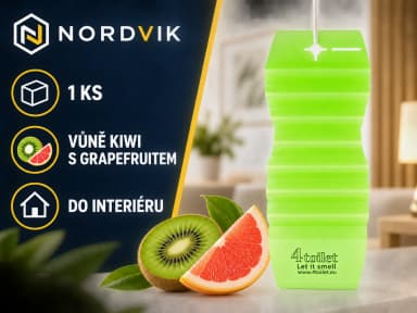 4Toilet vonná závěska do interiéru Kiwi s grapefruitem, 1 ks, produktová infografika