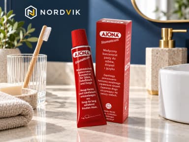Ajona Stomaticum koncentrovaná zubní pasta, 25 ml, produktová fotografie v prostředí Nordvik