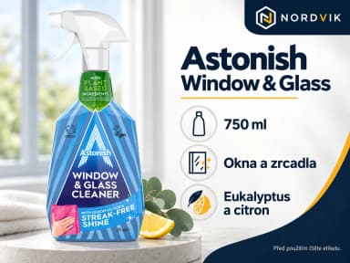 Astonish Window & Glass čistič oken a skla, 750 ml, produktová infografika