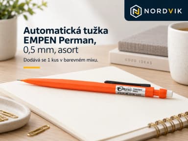 Automatická tužka EMPEN Perman, 0,5 mm, asort, produktová fotografie v prostředí Nordvik