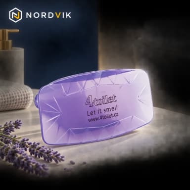 4Toilet vonná závěska na WC Levandule, 1 ks, produktová fotografie v prostředí Nordvik